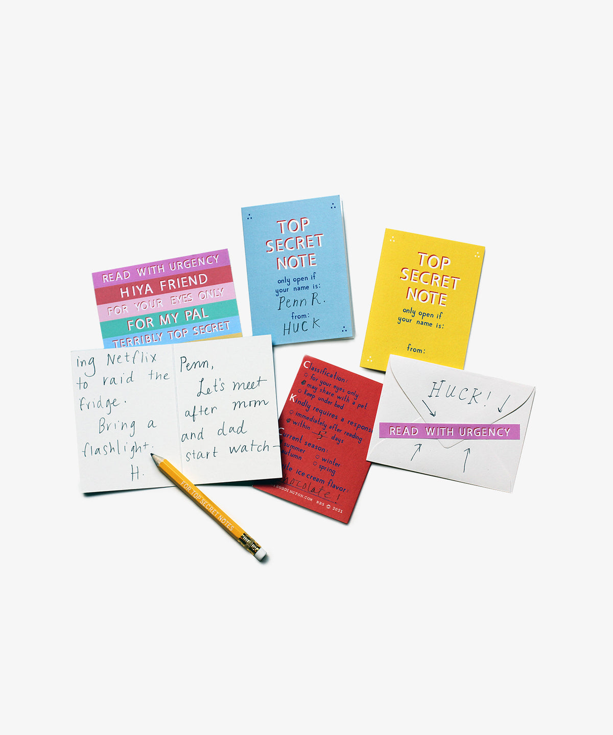 Top Secret Friendship Notes Set