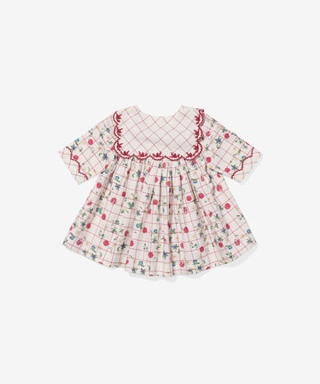 Gigi Baby Dress, Pomegranate Parade