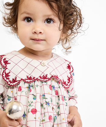 Gigi Baby Dress, Pomegranate Parade