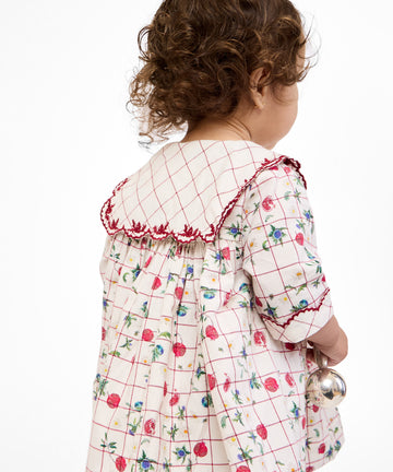 Gigi Baby Dress, Pomegranate Parade
