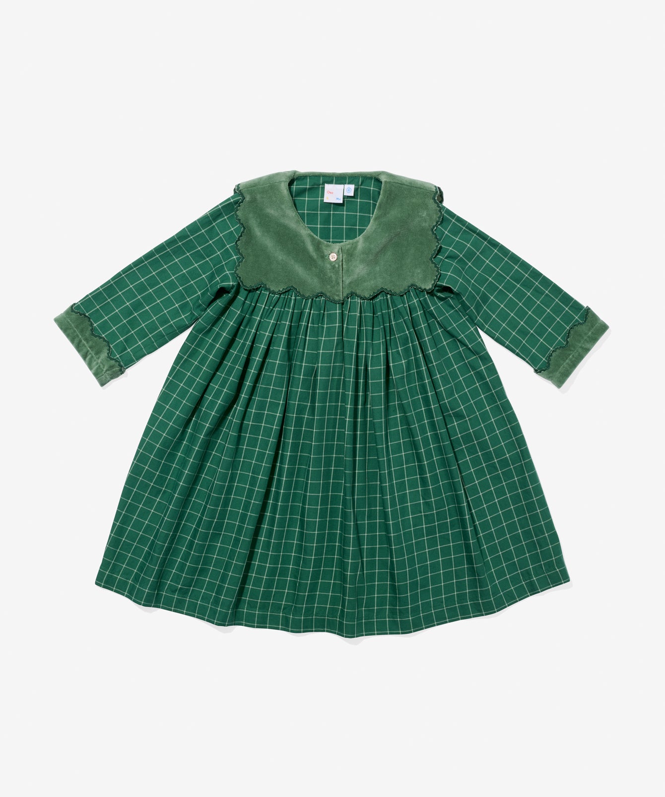 Oso & Me Gigi Dress, Green Holiday Plaid