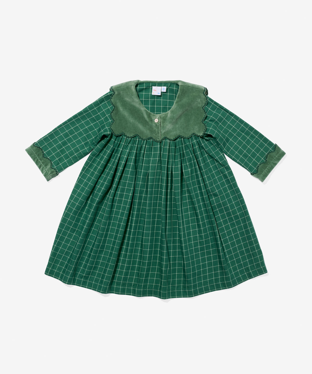 Oso & Me Gigi Dress, Green Holiday Plaid
