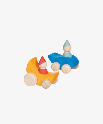 Goki Gnome Car Set, Moon & Droplet