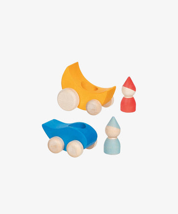 Goki Gnome Car Set, Moon & Droplet