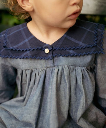 Grace Baby Dress, Denim