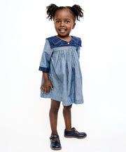 Grace Baby Dress, Denim