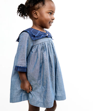 Grace Baby Dress, Denim