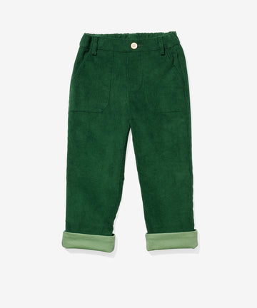 Grow Boy's Pants In Green Corduroy
