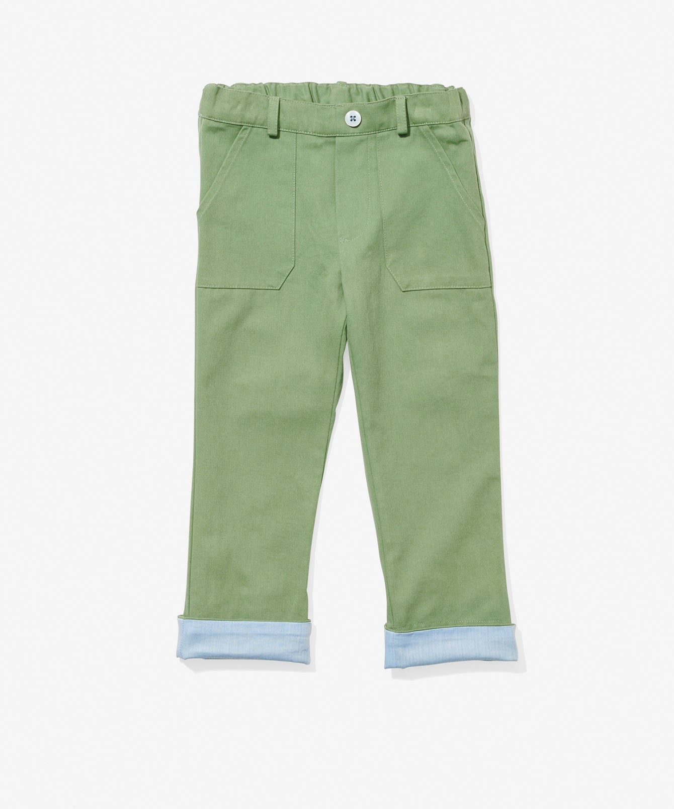 Oso & Me Grow Pant in Green, pull-on kids pants