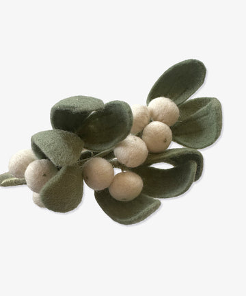 Handmade Felt Headband, Mistletoe