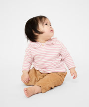 Hen Baby Shirt, Rose Mini Stripe