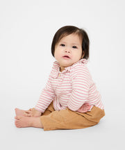 Hen Baby Shirt, Rose Mini Stripe