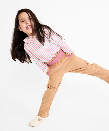 Hen T-Shirt, Rose Mini Stripe