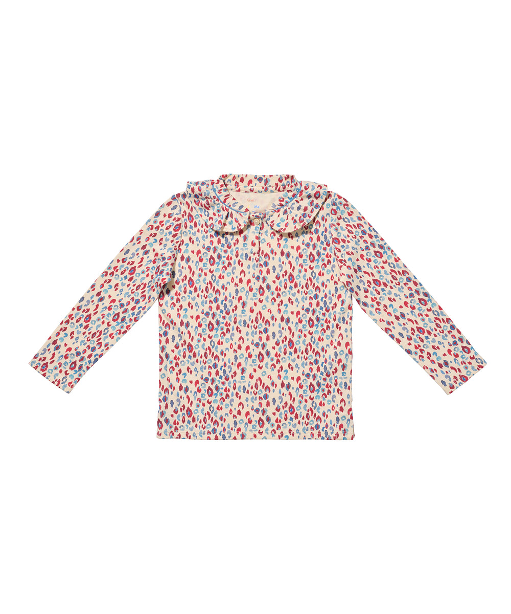 Hen T-Shirt, Cream Cheetah