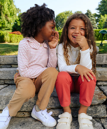 Hen T-Shirt, Rose Mini Stripe