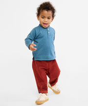 Henley Baby T-Shirt, Petrol