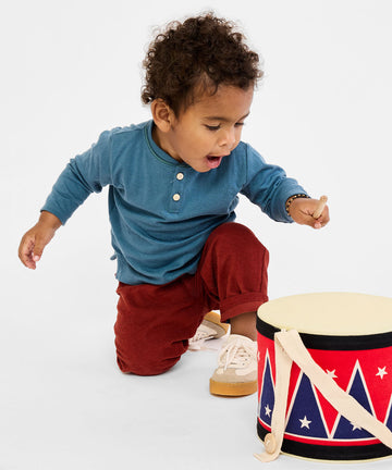 Henley Baby T-Shirt, Petrol