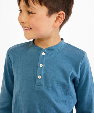 Henley T-Shirt, Petrol