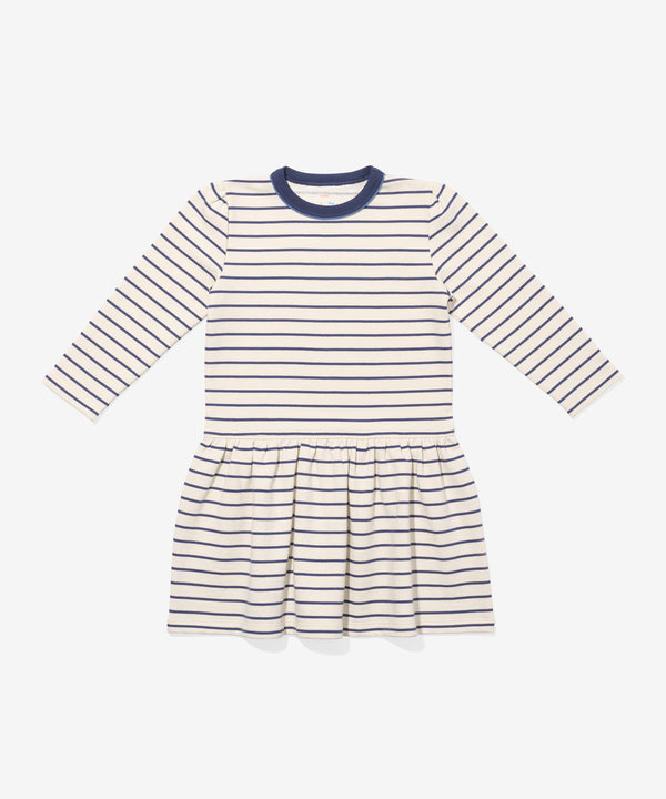 Isla Sweatshirt Dress, Navy French Stripe