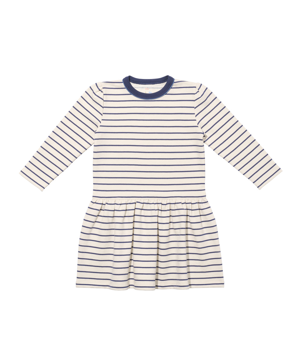 Isla Sweatshirt Dress, Navy French Stripe
