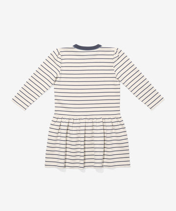 Isla Sweatshirt Dress, Navy French Stripe
