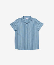 Jack Lee Shirt, Navy Ladder Stripe