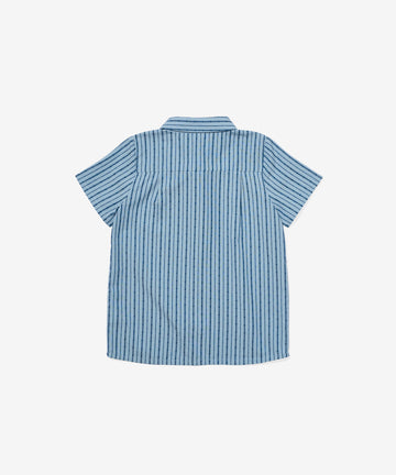 Jack Lee Shirt, Navy Ladder Stripe
