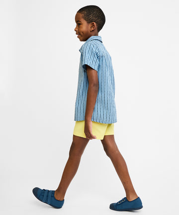 Jack Lee Shirt, Navy Ladder Stripe