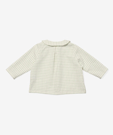 Jefferson Baby Shirt, Green Tattersall