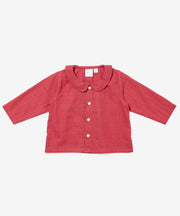 Jefferson Baby Shirt, Holiday Red Plaid