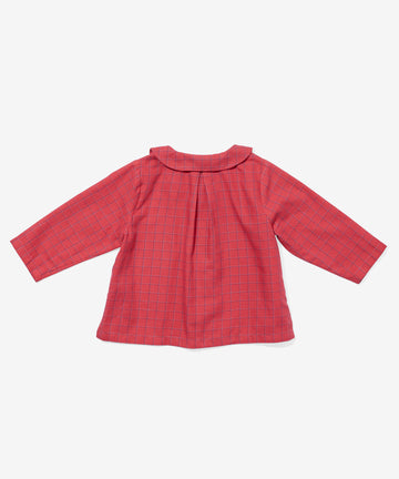 Jefferson Baby Shirt, Holiday Red Plaid