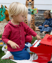 Jefferson Baby Shirt, Holiday Red Plaid