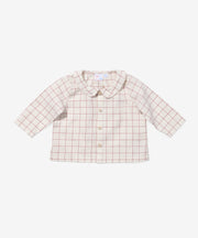 Jefferson Baby Shirt, Pomegranate Plaid
