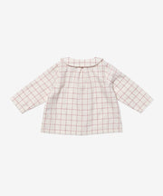 Jefferson Baby Shirt, Pomegranate Plaid