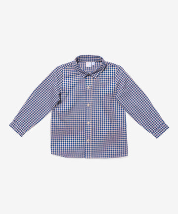 Jeffie Shirt, Marine Tiny Check