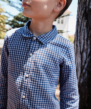 Jeffie Shirt, Marine Tiny Check