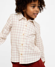 Jeffie Shirt, Pomegranate Plaid