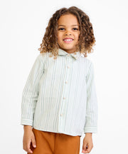 Jeffie Shirt, Sage Chevron Stripe