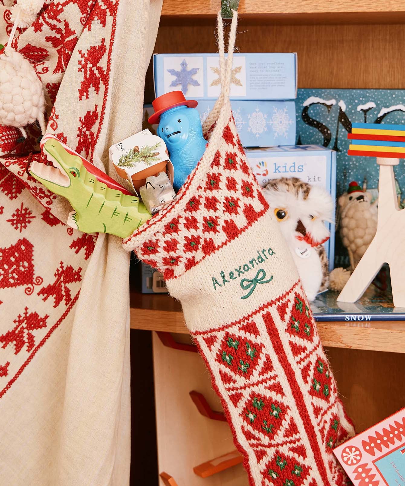Knit Stocking, Holiday Fair Isle