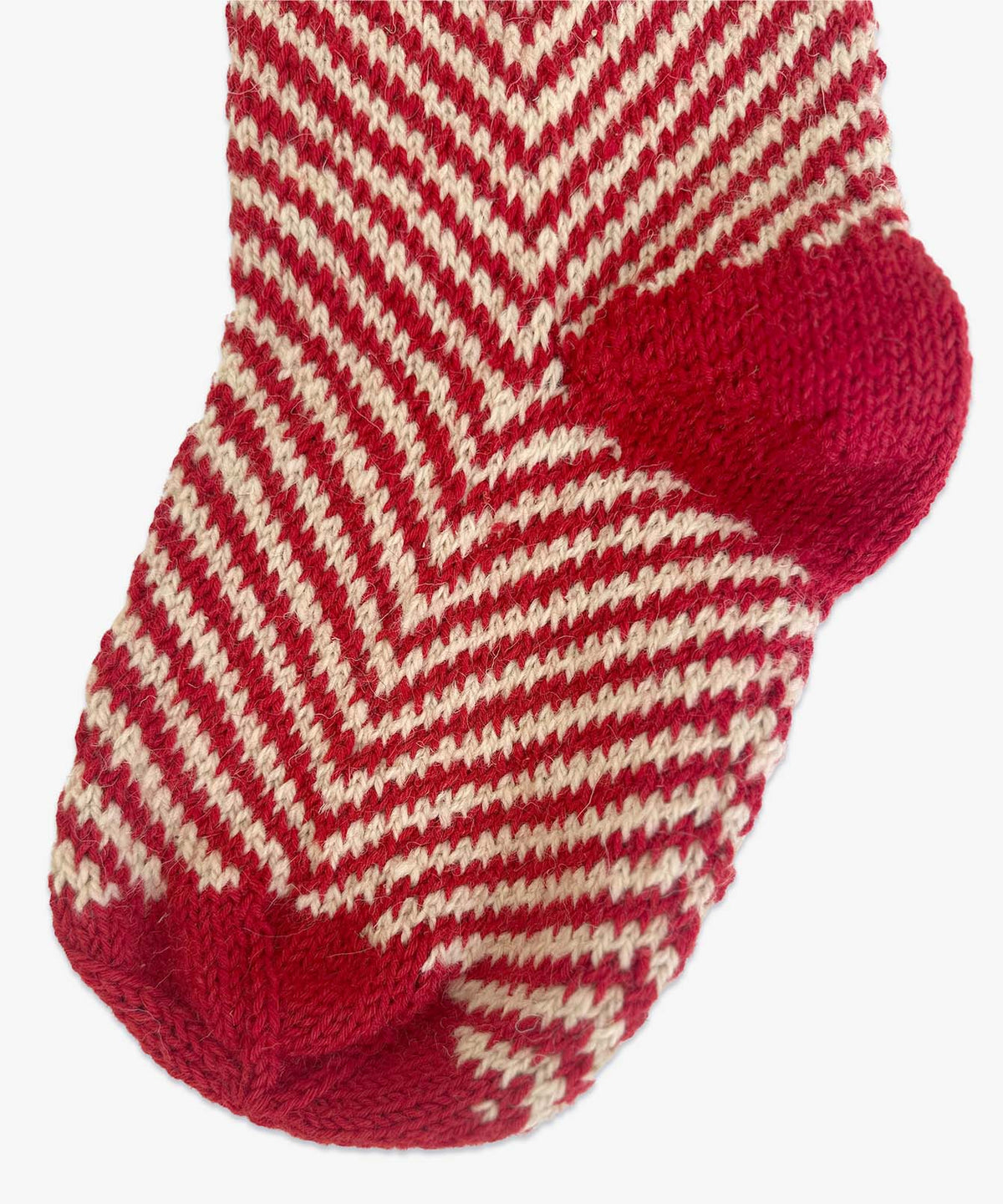 Knit Stocking, Oso Red Peppermint