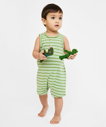 Lachlan Romper, Palm Stripe