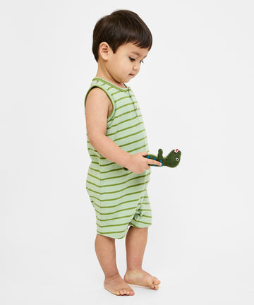 Lachlan Romper, Palm Stripe