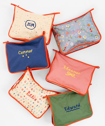 Large Zip Bag, Cool Color Block