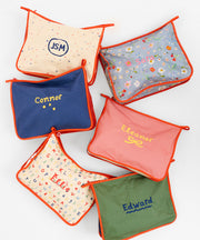 Large Zip Bag, Light Floral