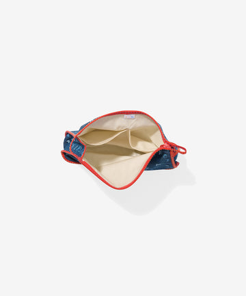 Large Zip Bag, Denim ABC's