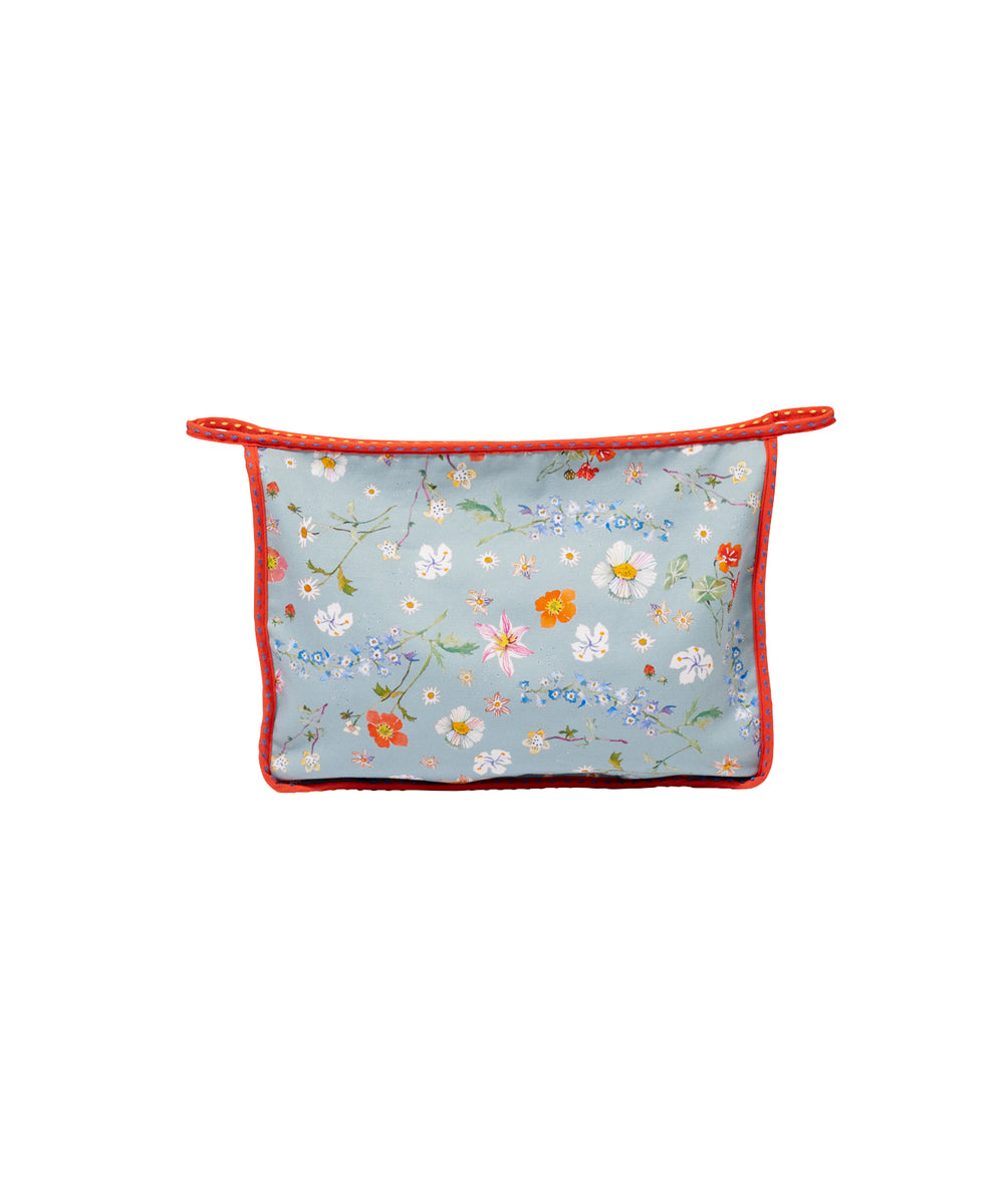Large Zip Bag, Light Floral