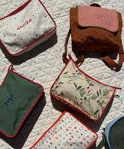 Large Zip Bag, Cool Color Block