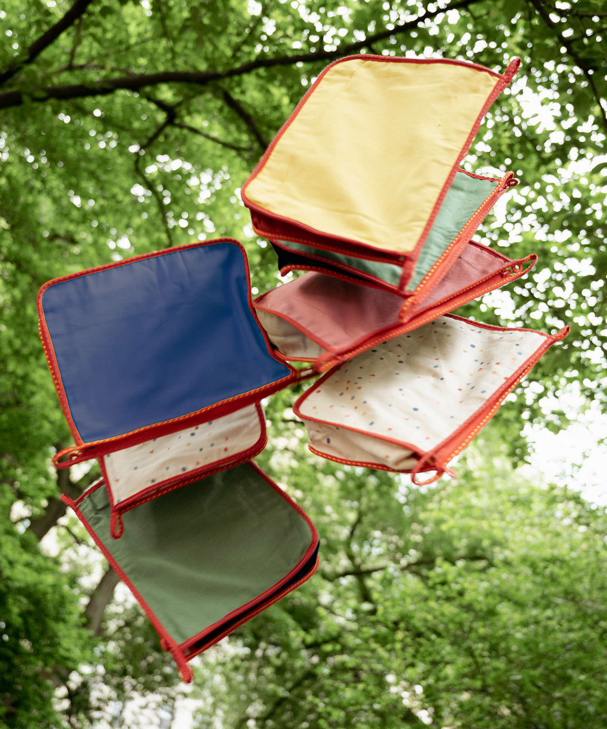 Large Zip Bag, Primary Color Block