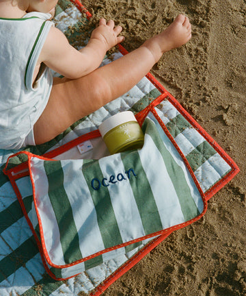 Large Zip Bag, Surf Stripe