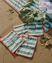 Large Zip Bag, Surf Stripe